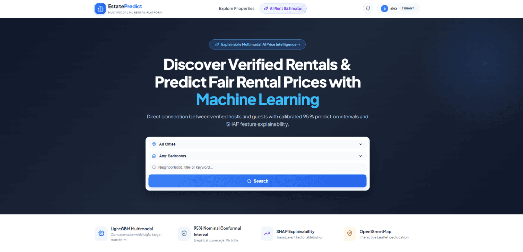 EstatePredict — Rental Price Prediction screenshot 2