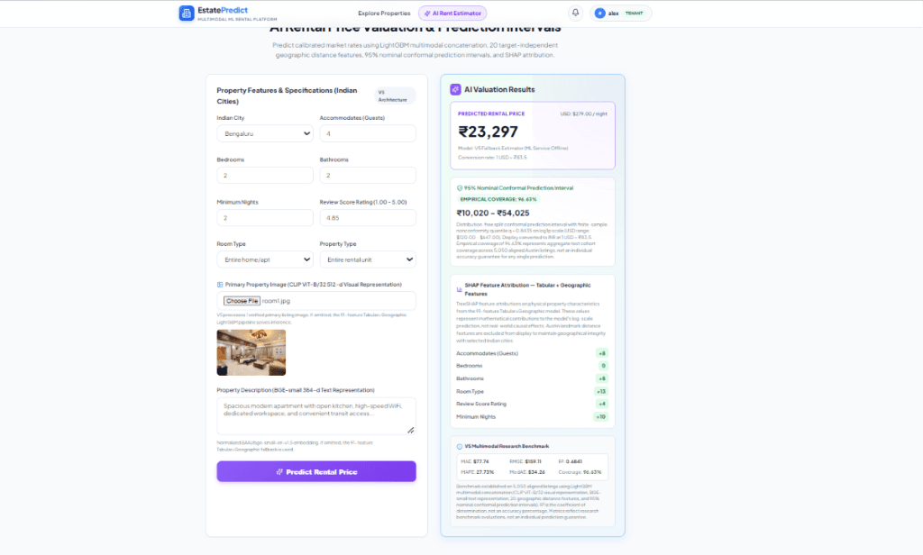 EstatePredict — Rental Price Prediction screenshot 5