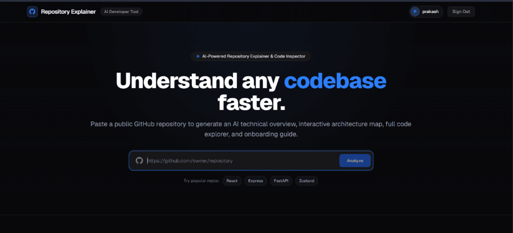 GitHub Repository Explainer screenshot 1
