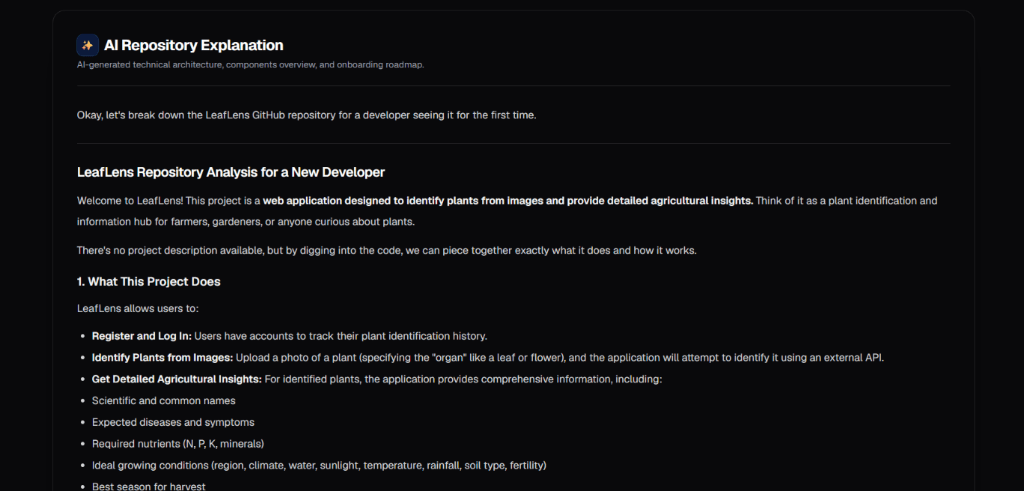 GitHub Repository Explainer screenshot 3