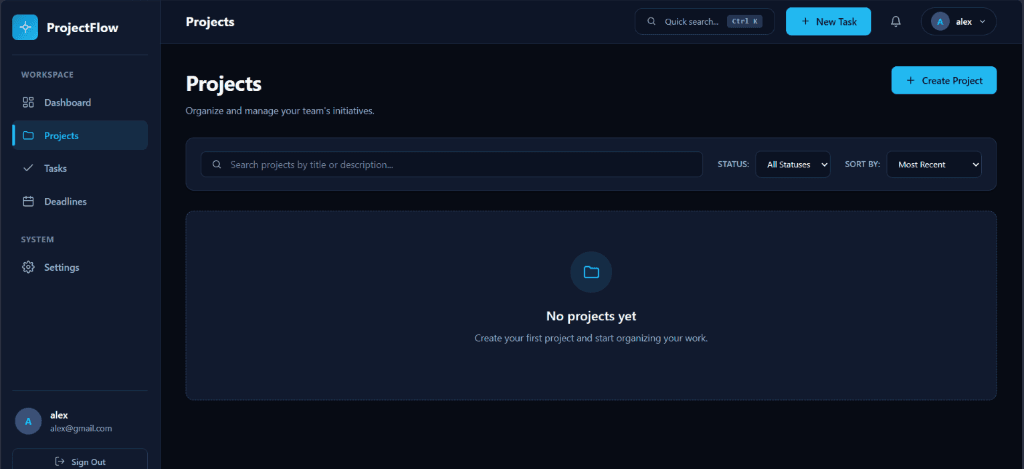 ProjectFlow — Collaborative Project Management Tool screenshot 2