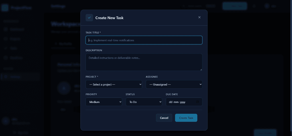 ProjectFlow — Collaborative Project Management Tool screenshot 3