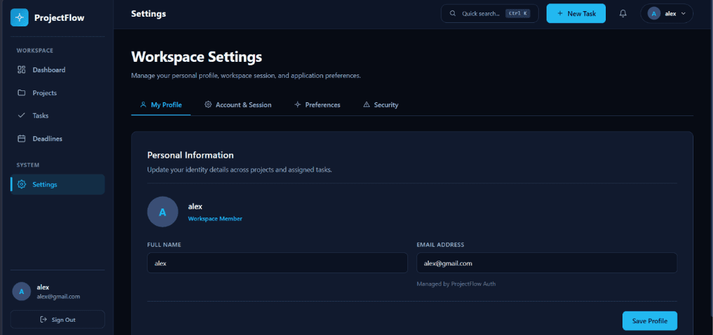 ProjectFlow — Collaborative Project Management Tool screenshot 4