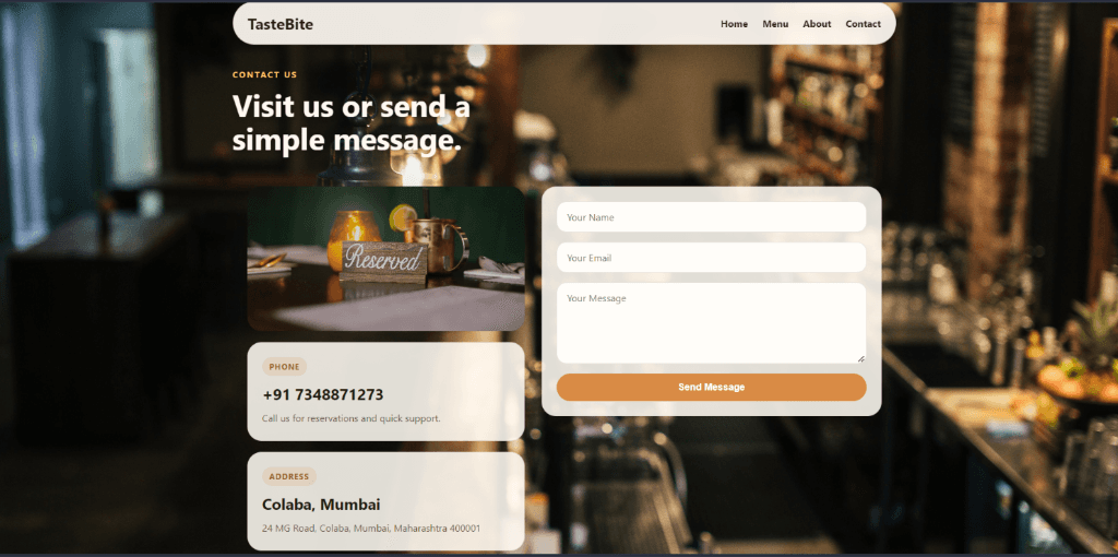 TasteBite — Restaurant & Culinary Showcase Platform screenshot 4